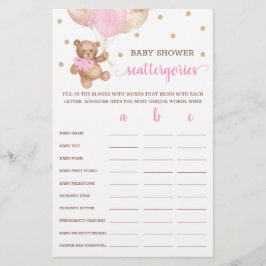 Scattergories Game Baby Shooter Teddy Bear