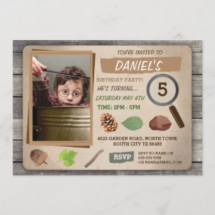 SCAVENGER HUNT FOTO KINDERGEBURTSTAG PARTY INVITE EINLADUNG