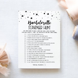 Scavenger Hunt Hen Party Editable Game Card Einladung