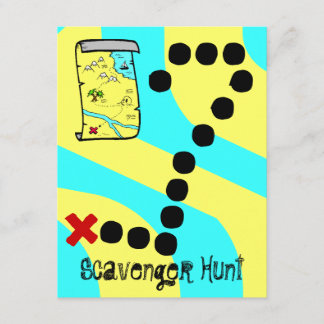 Scavenger Hunt Map Party Einladungen