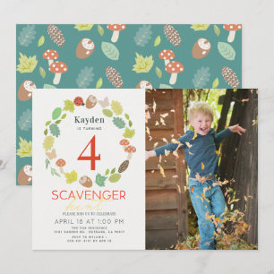 Scavenger Hunt Naturlehrpfad Aquamarines Foto Gebu Einladung