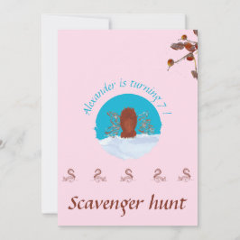 Scavenger jagen lustiges Eichhörnchen graben auf p Einladung