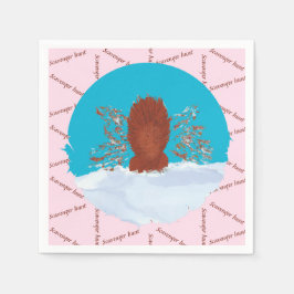 Scavenger jagen lustiges Eichhörnchen graben auf p Serviette