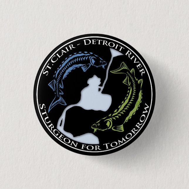 SCDR-Stör für das Morgen Knopf-Schwarz Button (Vorderseite)