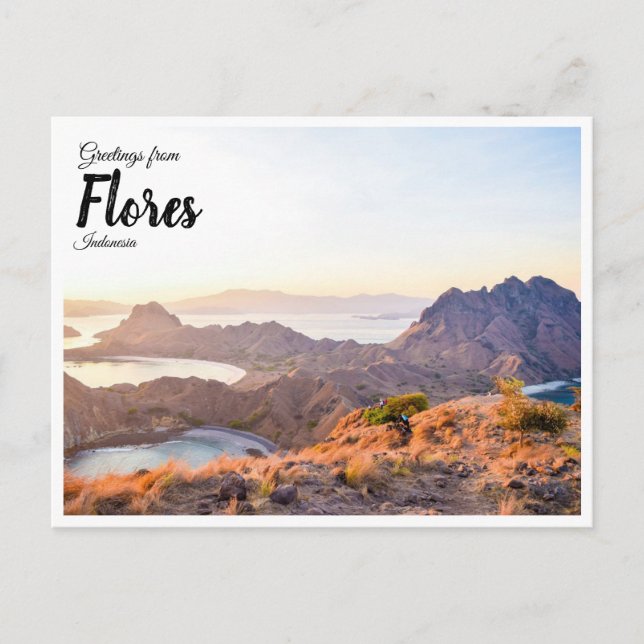 Scenery Postcard - Padar Island, Flores, Indonesie Postkarte (Vorderseite)