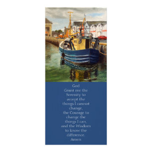 Scenic Boats Serenity Prayer Advertising Card Werbekarte