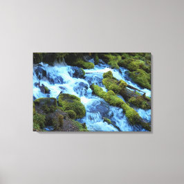 Scenic Forest Waterfall Landscape Leinwanddruck