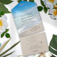  Scenic Hearts in the Sand Beach Wedding All In On