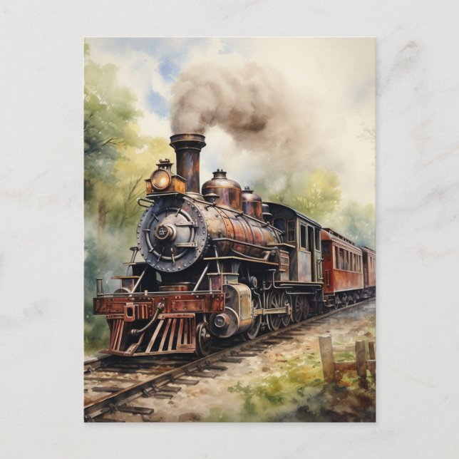 Scenic Landscape a Victorian Train Postkarte (Vorderseite)