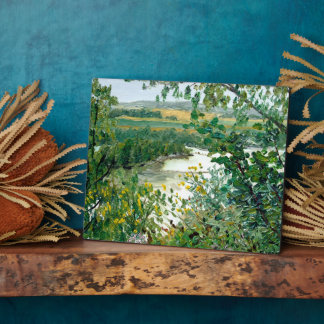 Scenic River View From a High Bluff Fotoplatte