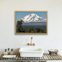 Scenic Snow Covered Mount Adams