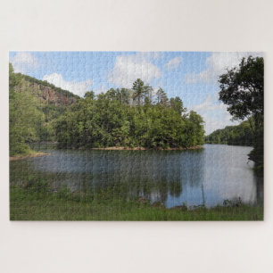 Scenic View Over Water At Hubbard Park Meriden CT Puzzle