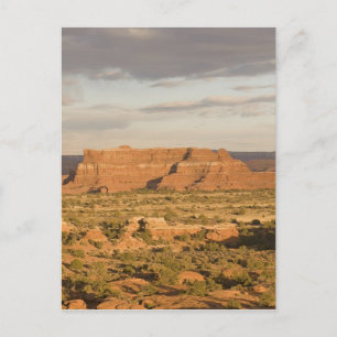 Scenic winter desert landscape on the way into postkarte