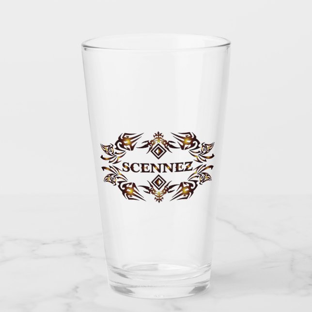 Scennez-Trinkbehälter Glas (Vorderseite)