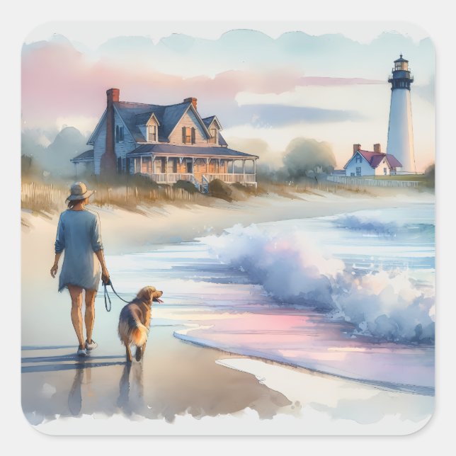 Scented Jar Candle Quadratischer Aufkleber (Vorderseite)