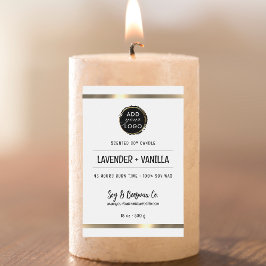 Scented Soy Beeswax Kerzen Business Gold Branding Lebensmitteletikett