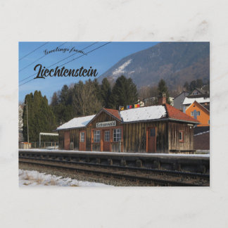 Schaanwald Railway Station Liechtenstein Postkarte