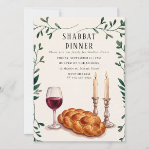 Schabbat-Abendessen Brauch jüdische Familie Einladung