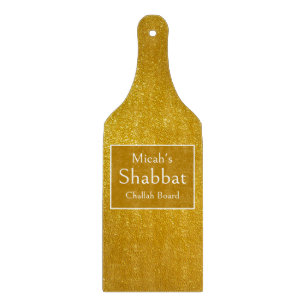 Schabbat-Challah-Board, Gold-Glitter-Ästhetik, Kun Schneidebrett