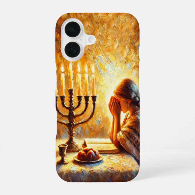 Schabbat schalom  iPhone 16 hülle (Rückseite)