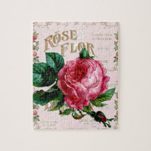 SCHABBYCHISCHE Englische Rose Vintag rosa Puzzle
