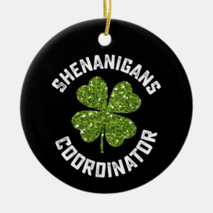 Schabernack-Koordinator Lustiger St. Patrick's Day Keramik Ornament