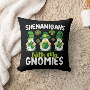 Schabernack mit meinen Gnomies Gnom St. Patrick's  Kissen