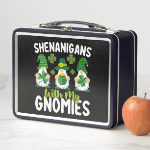 Schabernack mit meinen Gnomies Gnom St. Patrick's  Metall Brotdose