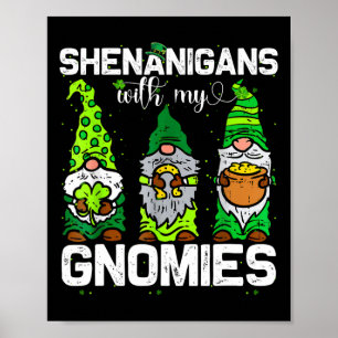 Schabernack Mit Meinen Gnomies Kleeblatt Leopard P Poster