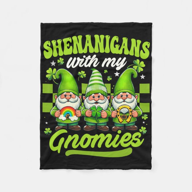 Schabernack mit meinen Gnomies St. Patrick's Day G Fleecedecke (Vorderseite)