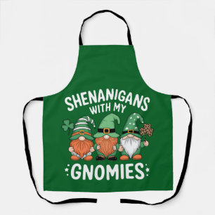 Schabernack mit meinen Gnomies St. Patrick's Day I Schürze