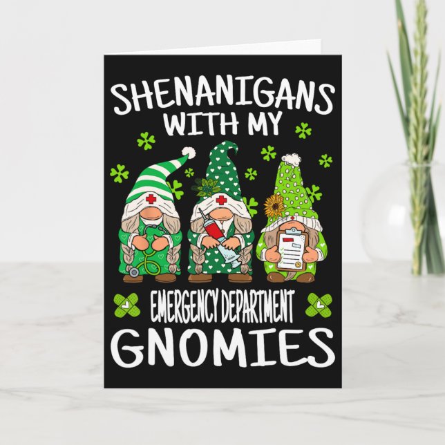 Schabernack mit meiner Notaufnahme St. Patrick Karte (Vorderseite)