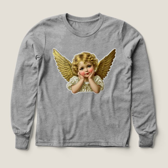 Schabesticker - Vintage Engel Hände auf dem Kopf 1 (Design Vorderseite)