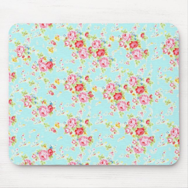 Schäbige Blumen der Vintagen Rose der Mousepad (Vorne)