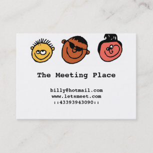 Schäbige Gesichts-Visitenkarten Visitenkarte