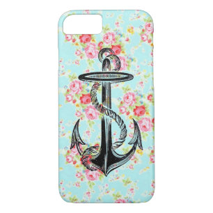 Schäbiger Rosenanker des Vintagen Case-Mate iPhone Hülle