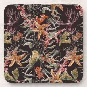 Schäbiges Seeleben-Muster Getränkeuntersetzer