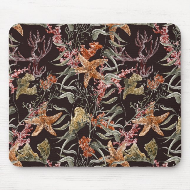 Schäbiges Seeleben-Muster Mousepad (Vorne)