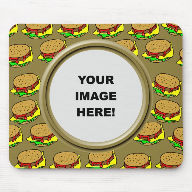 Schablone, Burger-Grenze Mousepad (Vorne)
