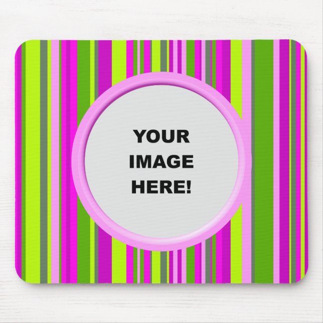 Schablone, Finger-grüne Streifen-Grenze Mousepad (Vorne)