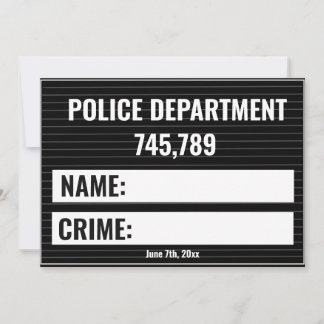 Schablone für Mugshot-Schilder Karte
