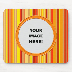 Schablone, orange Streifen-Grenze Mousepad