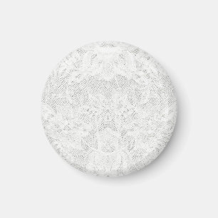 Schablone - weißer Spitze-Hintergrund Magnet