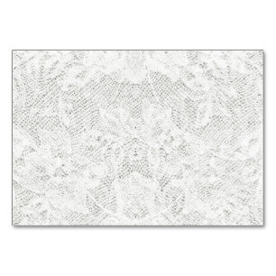 Schablone - weißer Spitze-Hintergrund Tischnummer