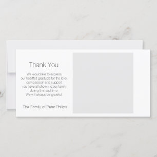 Schablonen-Beileid danken Ihnen addieren Dankeskarte