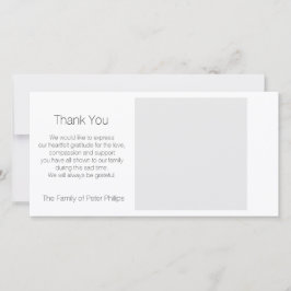 Schablonen-Beileid danken Ihnen addieren Dankeskarte