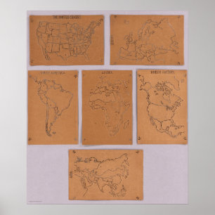 Schablonen der Welt Poster