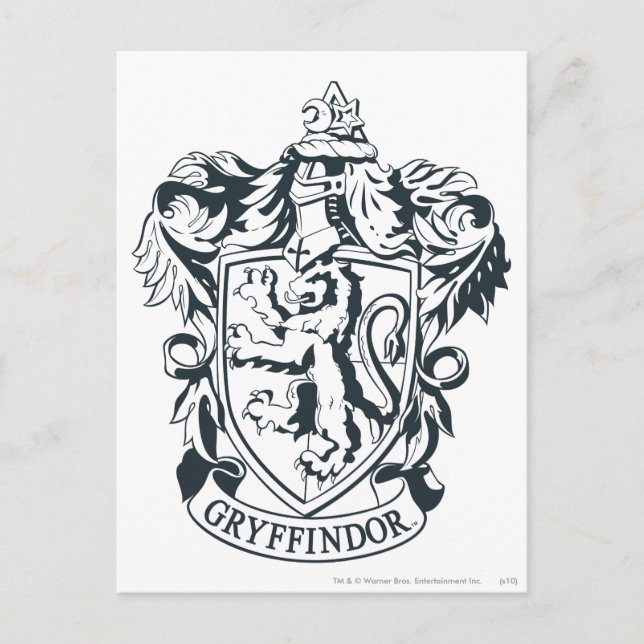 Schablonen-Skizze Harry Potters | Gryffindor Postkarte (Vorderseite)