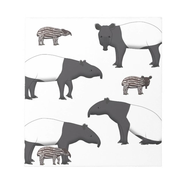 Schabrackentapir Auswahl Notizblock (Vorderseite)