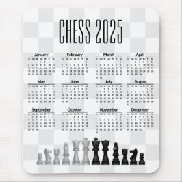 Schach 2025 Kalender Mousepad
